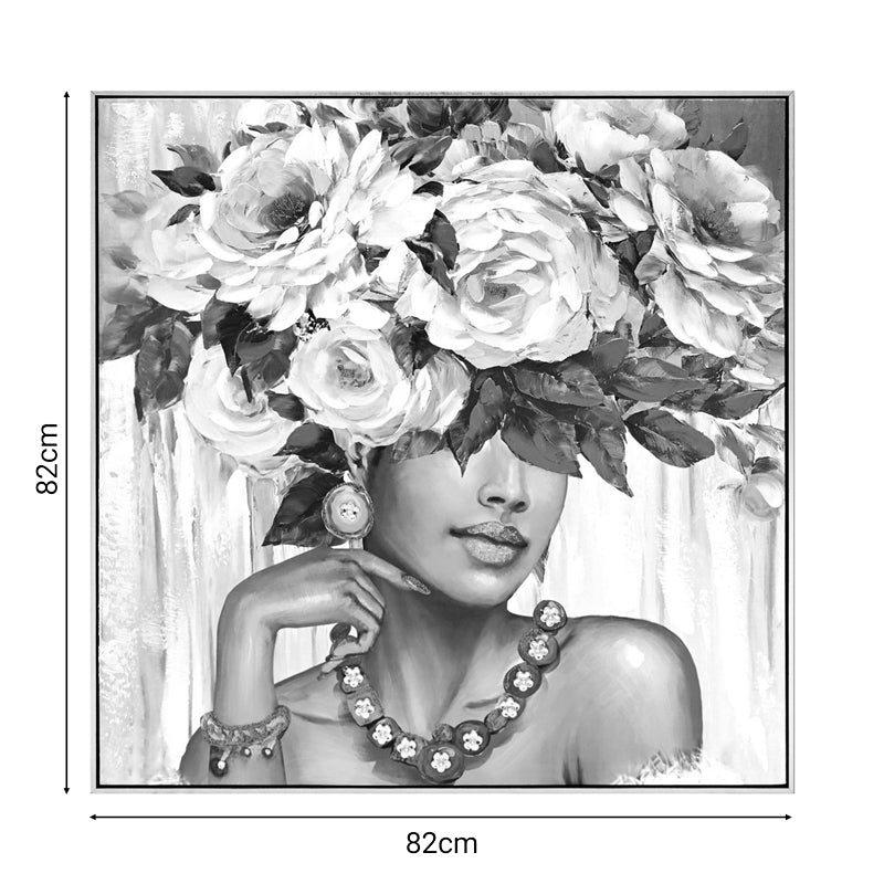 Canvas wall art Flowergirl Inart 82x4,5x82cm