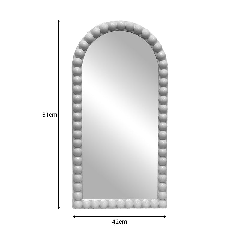 Mirror Pavlova Inart white pp 42x81x3.5cm