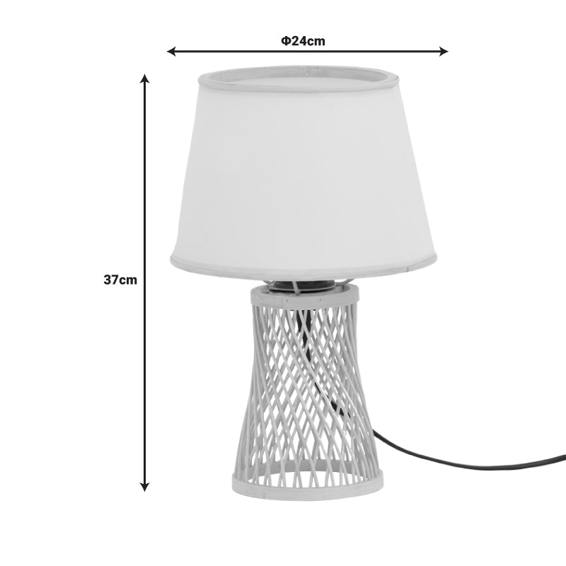 Table lamp Kaldro Inart E27 bamboo in natural color D24χ37cm