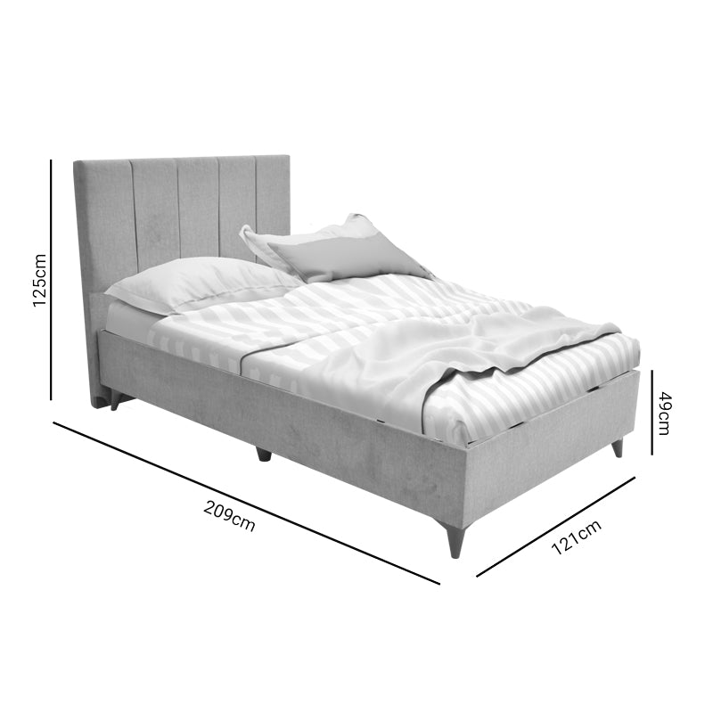 Single bed Dreamland pakoworld with storage space rotten apple fabric 120x200cm