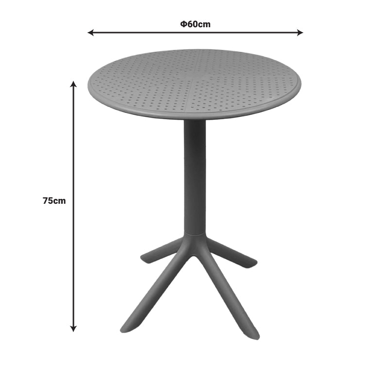 Merkon pakoworld pp table in white shade D60x75cm