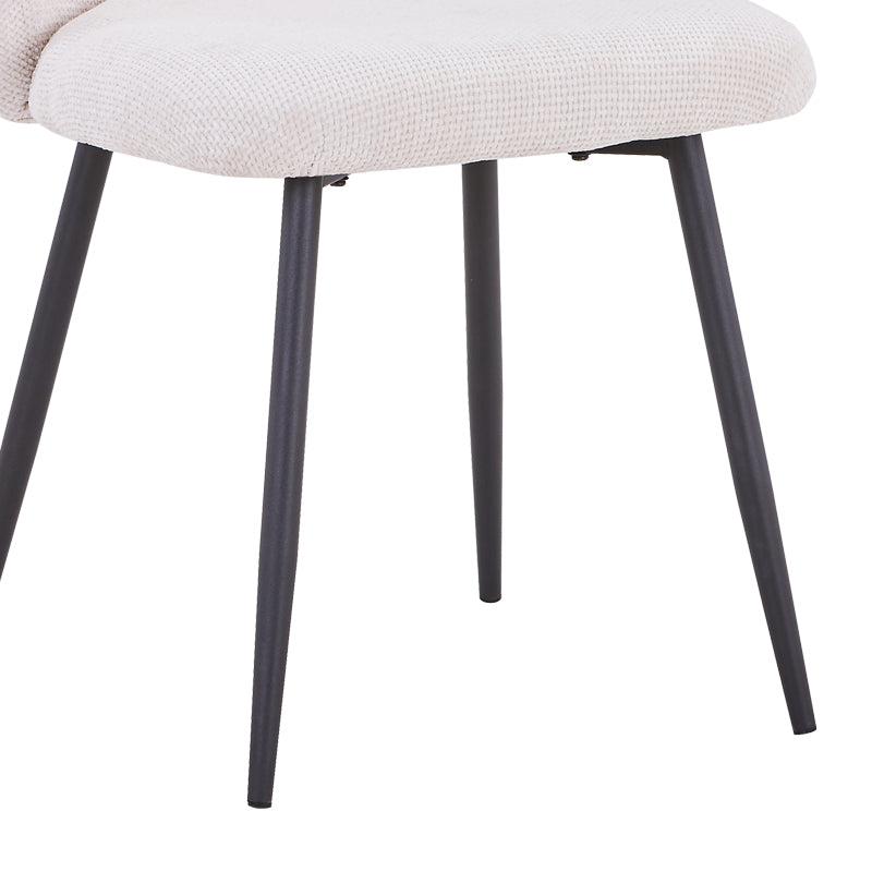 Karg pakoworld chair white fabric-leg black metal 57x62x80cm