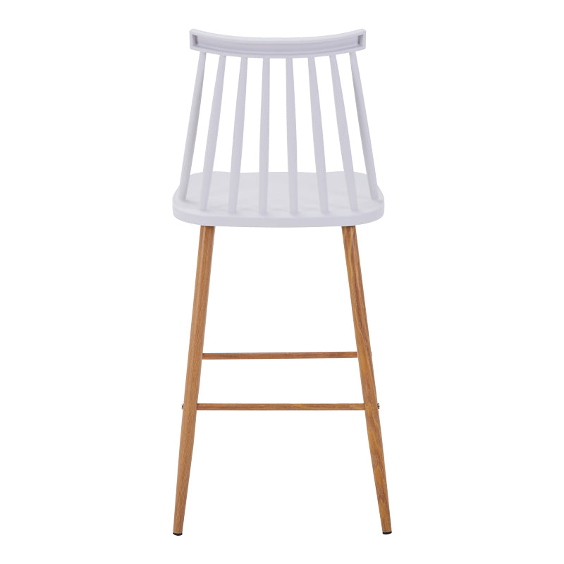 Bar stool Aurora I pakoworld pp in white shade - natural metal leg 42x47x99cm