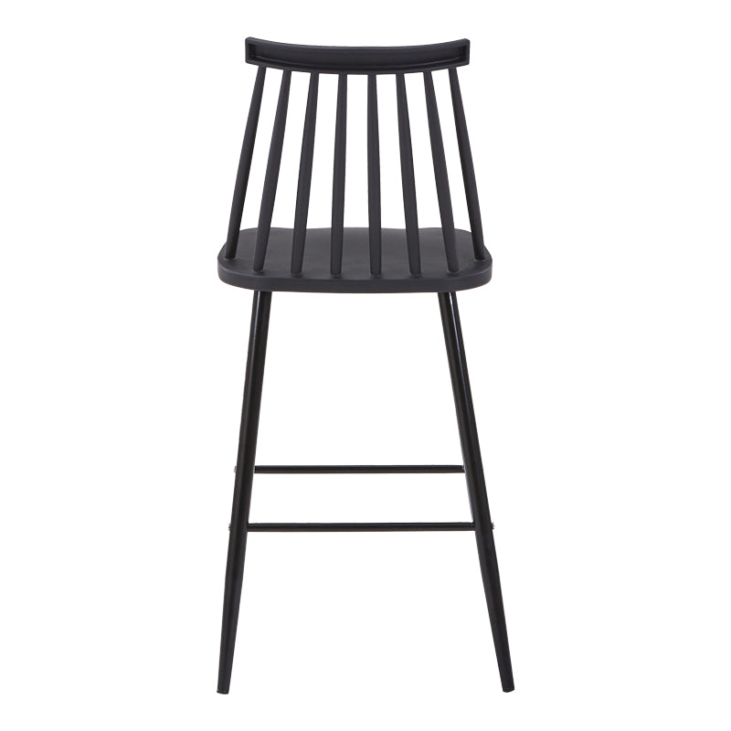 Bar stool Aurora I pakoworld pp in black shade - blackl metal leg 42x47x99cm