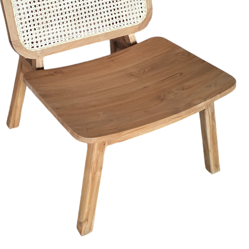 Chair Viborg pakoworld natural teakwood-natural rattan 60x75x87cm