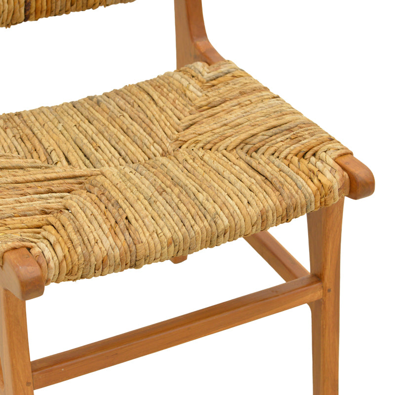 Refane chair natural color teak wood and straw 50x58x85cm