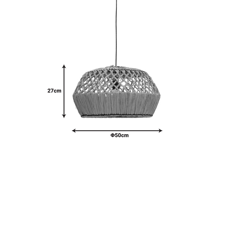 Fose Inart mendong ceiling lamp in natural shade D50x27cm
