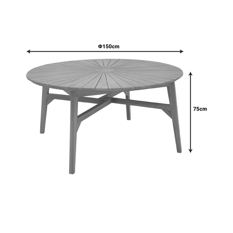 Table Colen pakoworld teak wood in a natural shade D50x75cm
