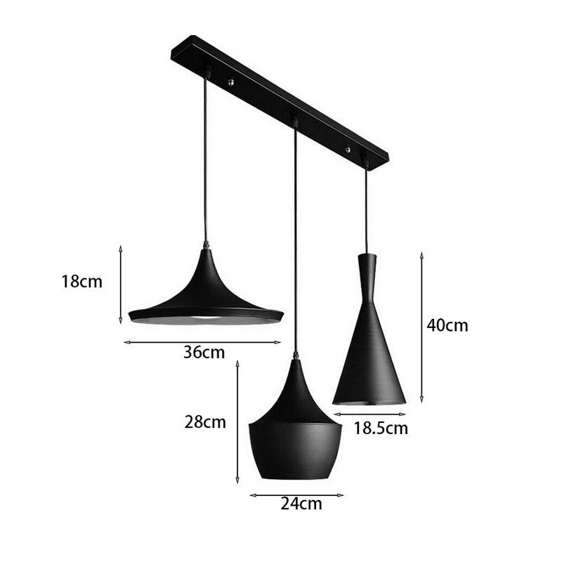 Ceiling lamp Latren I pakoworld black-gold metal 84x30x100cm