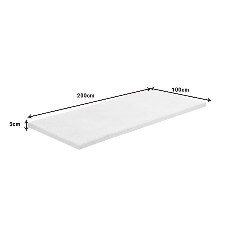 Top Casmeriane pakoworld roll pack white fabric-memory foam 100x200x5cm