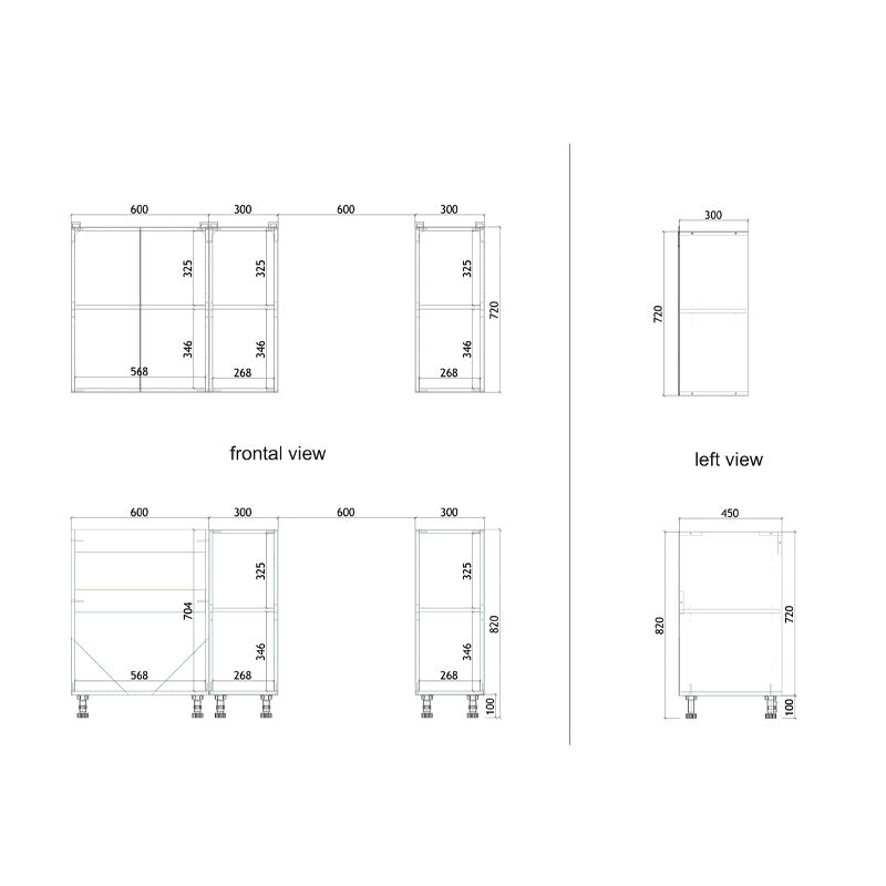 Festa II kitchen unit pakoworld melamine in sonoma color 120x60x85cm