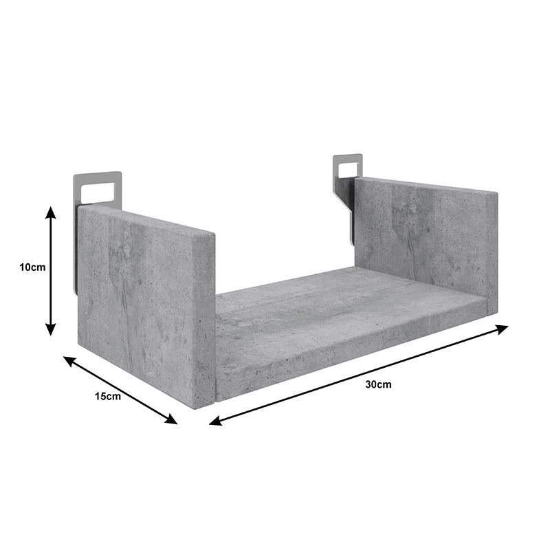 Wall shelf Derva in white color 30x15x10cm
