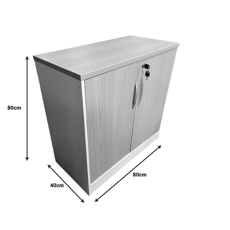 Office cabinet Armadi pakoworld in grey-white color 80x40x80cm