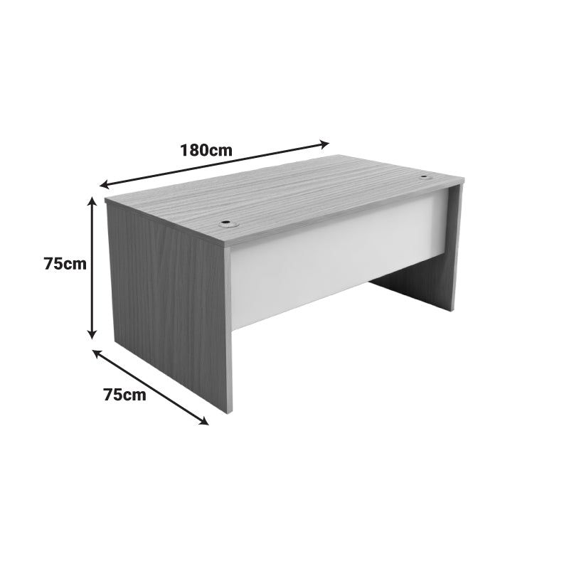 Armadi work desk sonoma-white 180x75x75cm