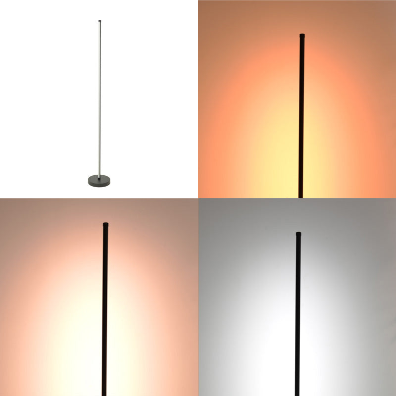 Floor lamp Topelia led metal in black color D20x140cm
