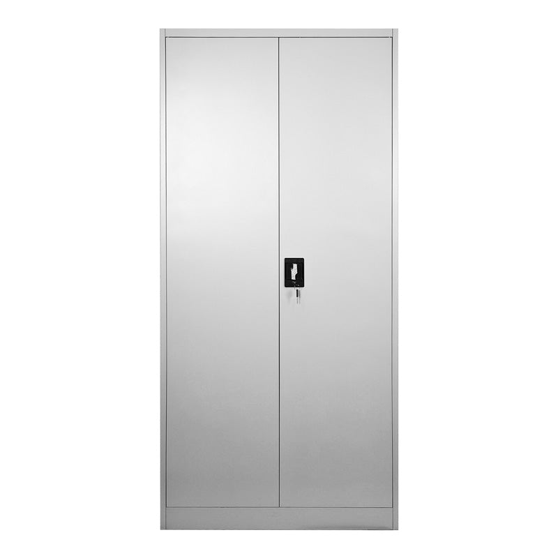 Zogi metal cabinet with partition in light gray color 90x45x180cm