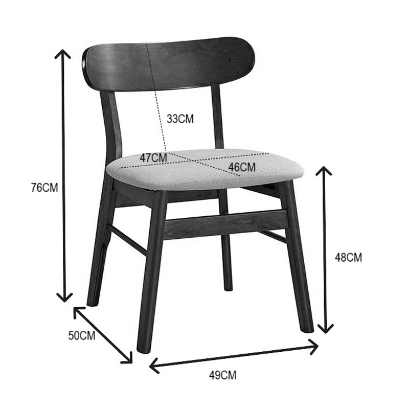 Cairo rubberwood chair in natural-beige shade 47x47x76cm