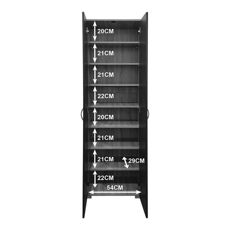 Shoe rack-wardrobe Racka sonoma-anthracite 58x34x186cm