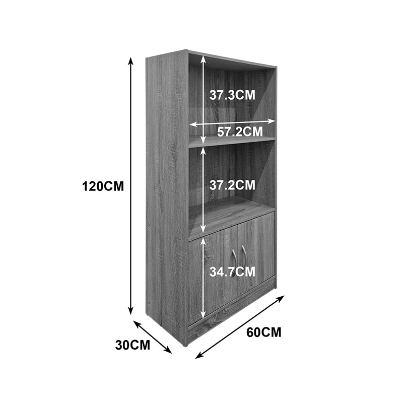 Tekaro bookcase white 60x30x120cm