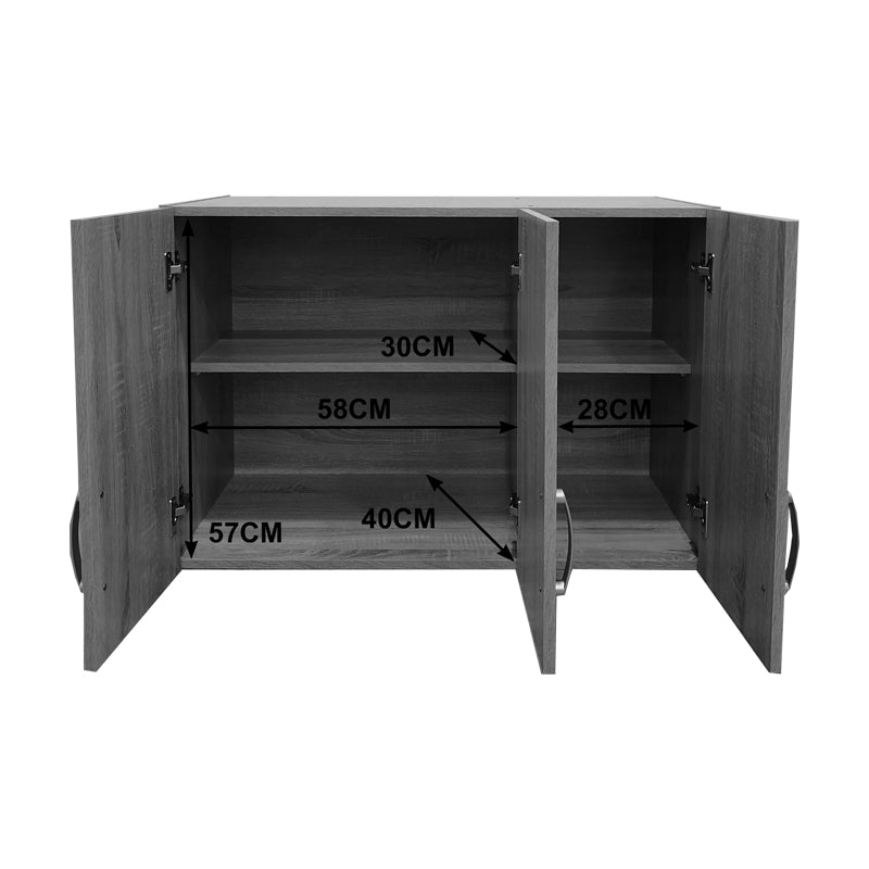 Athos pakoworld six-door wardrobe with loft, wenge, 180x42x240cm