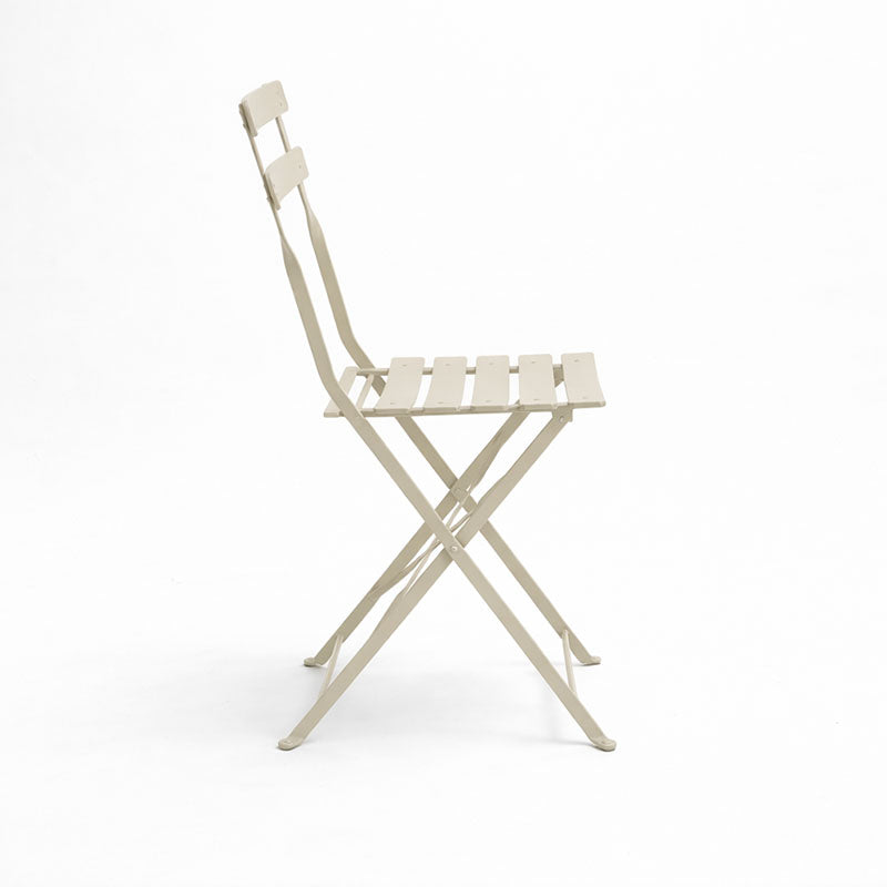 Bistro chair metal folding in champagne 42x46x82cm