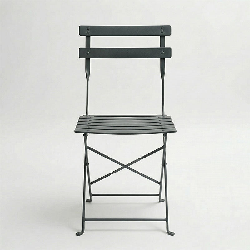 Bistro chair metal folding in anthracite color 42x46x82cm