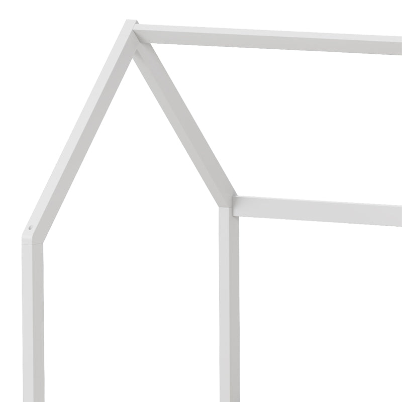 Children's bed Bambie with railing Montessori pine wood white 90x190cm