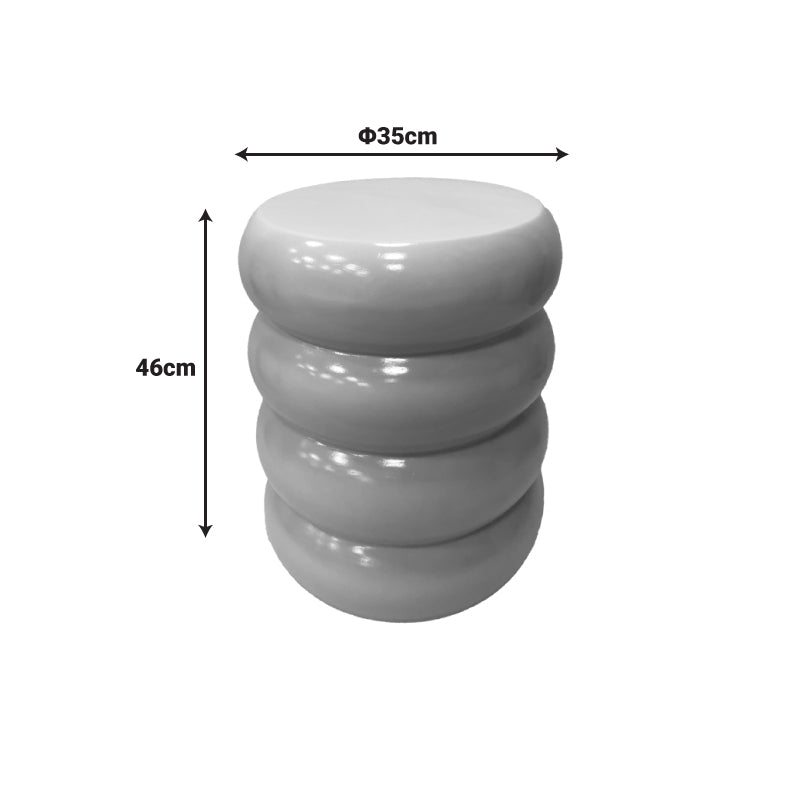 Side table Venezia white MGO D35x46cm