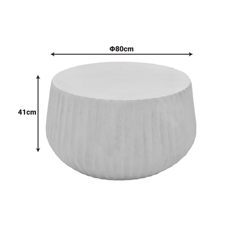 Rongo coffee table, MGO cream, D80x41cm