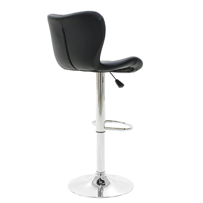 Bar stool Cozi pakoworld folding chrome metal with PVC in black