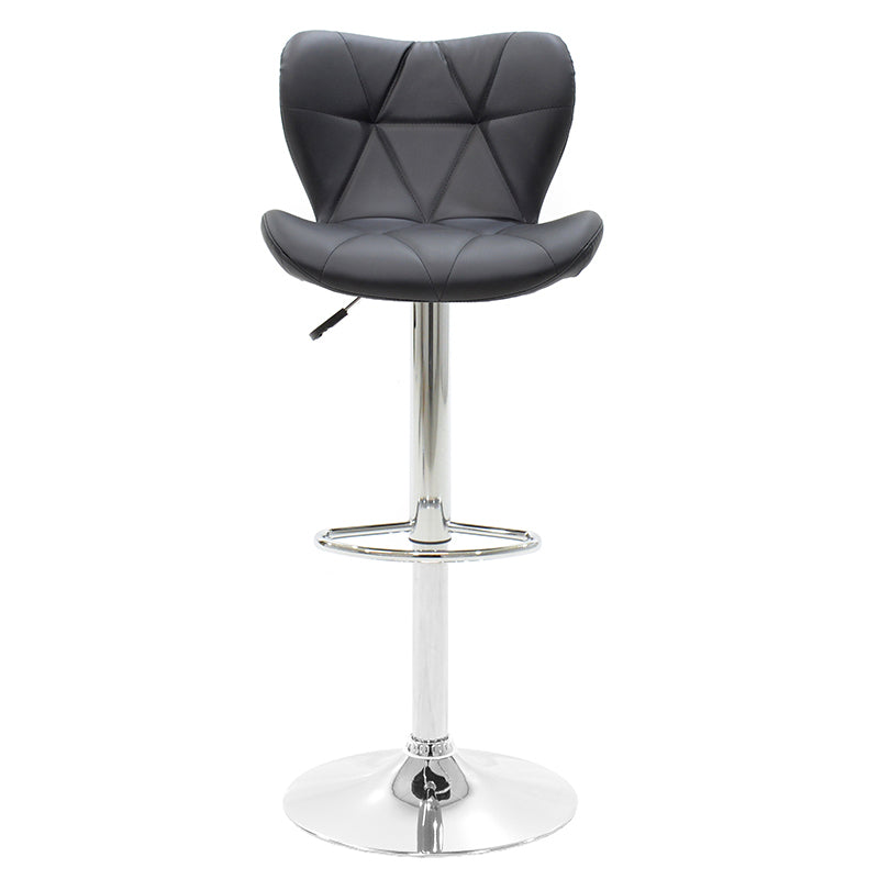 Bar stool Cozi pakoworld folding chrome metal with PVC in black