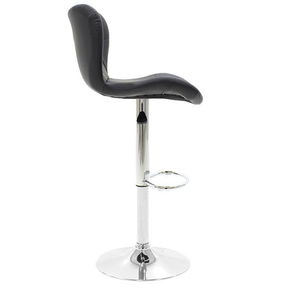 Bar stool Cozi pakoworld folding chrome metal with PVC in black