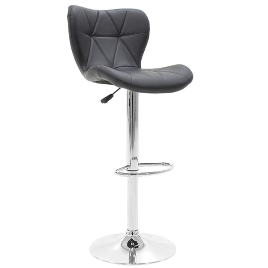 Bar stool Cozi pakoworld folding chrome metal with PVC in black