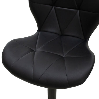 Bar stool Cozi pakoworld adjustable height black matte metal with PU in black
