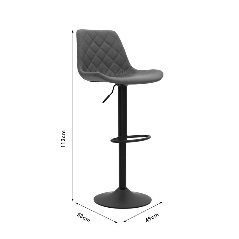 Bar stool Libra pakoworld PU black-metal black