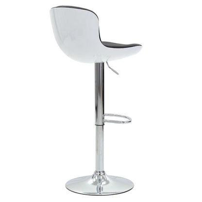 Bar stool Cosy I pakoworld PP/PU blackwhite-metal chrome