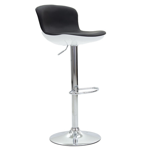 Bar stool Cosy I pakoworld PP/PU blackwhite-metal chrome