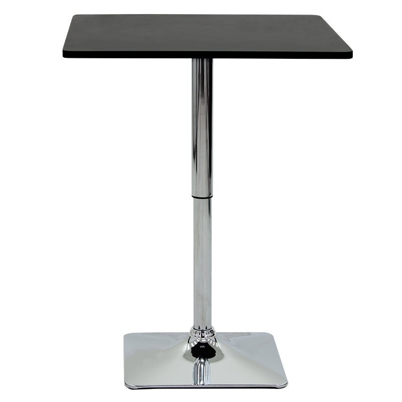 Bar table Vegas pakoworld MDF black-chrome base 70x70x70-91.5cm
