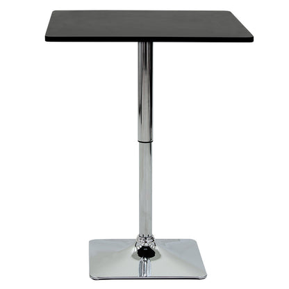 Bar table Vegas pakoworld MDF black-chrome base 70x70x70-91.5cm