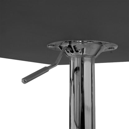 Bar table Vegas pakoworld MDF black-chrome base 70x70x70-91.5cm