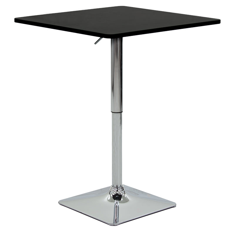 Bar table Vegas pakoworld MDF black-chrome base 70x70x70-91.5cm
