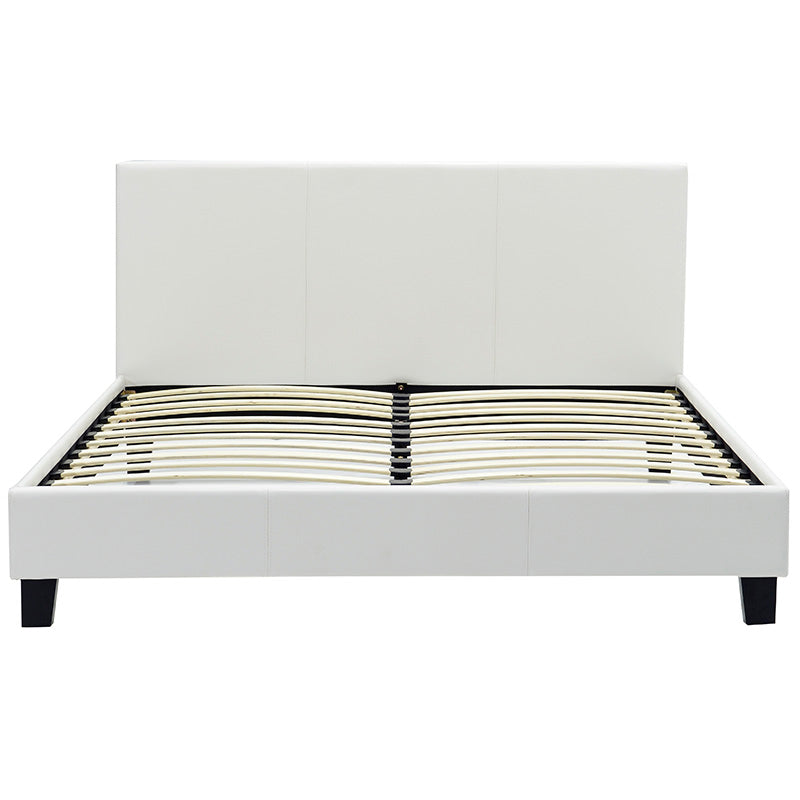 Double bed Nevil pakoworld PU white matte 150x200