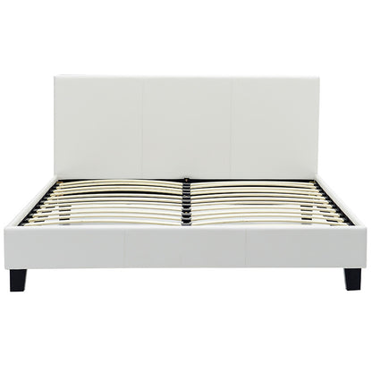 Double bed Nevil pakoworld PU white matte 150x200