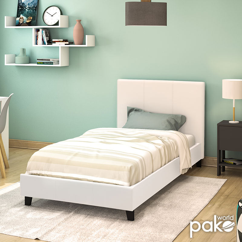 Bed Nevil pakoworld PU white matte 100x200