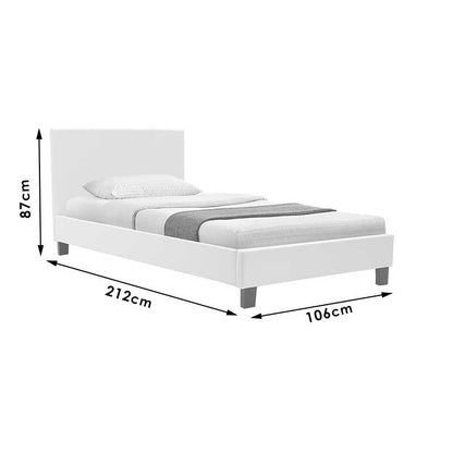 Bed Nevil pakoworld PU white matte 100x200