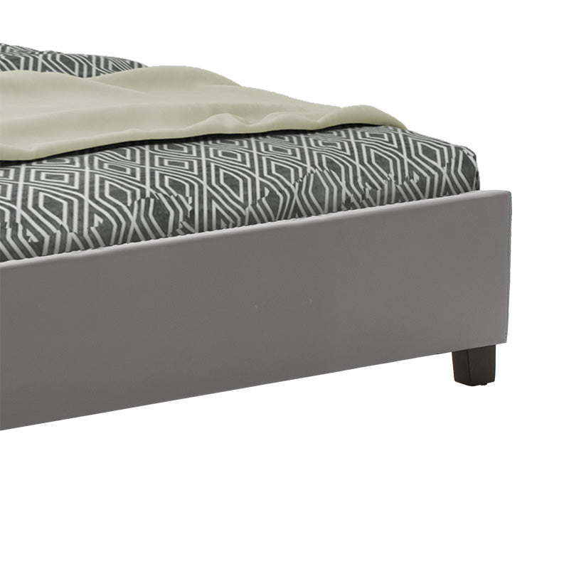 Double bed Mago pakoworld pu in gray matte 150x200cm