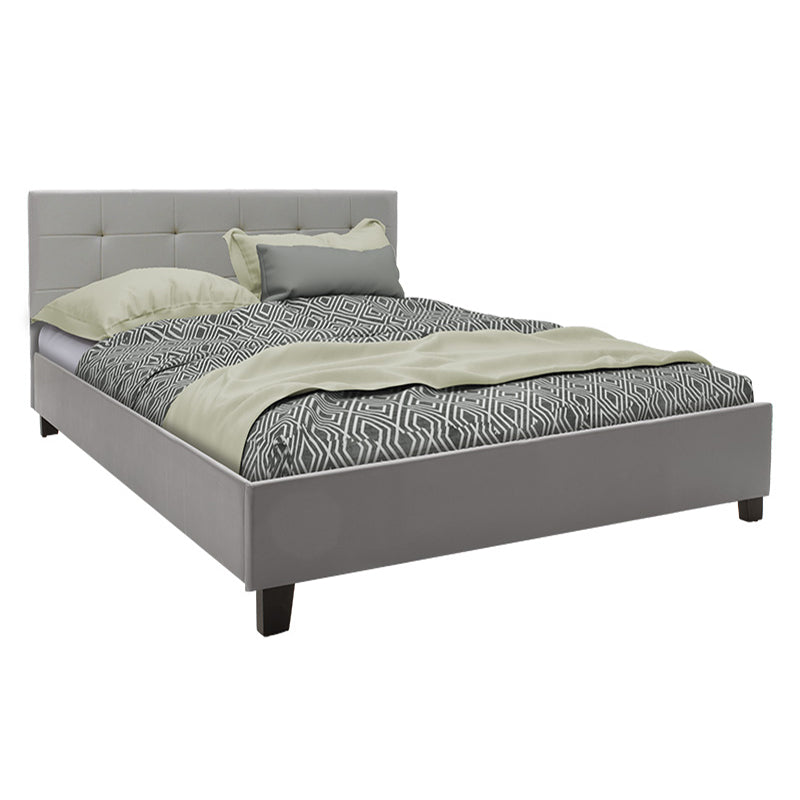 Double bed Mago pakoworld pu in gray matte 150x200cm