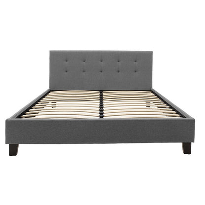 Double bed Mago in dark grey fabric 160x200cm