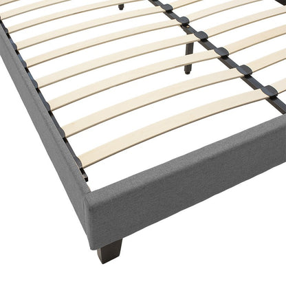 Double bed Mago in dark grey fabric 160x200cm
