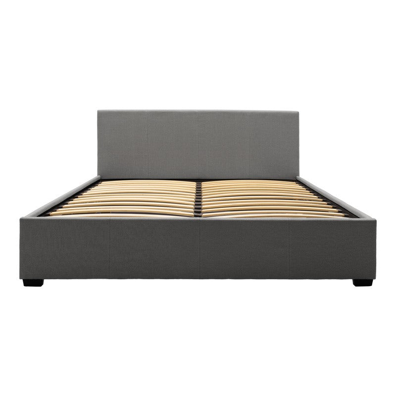 Double bed Norse fabric with storage space in dark grey160x200cm